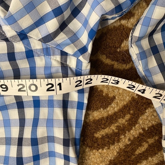 Untuckit Men's M Long Sleeve Multi Color Check Shirt button up Blue casual cool - Picture 9 of 10